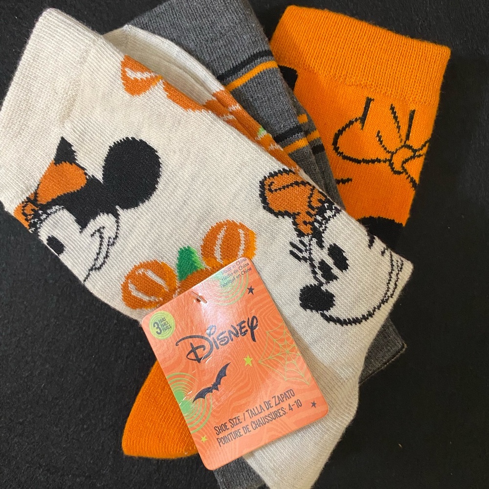 Disney Minnie Mouse Halloween Socks🎃🖤